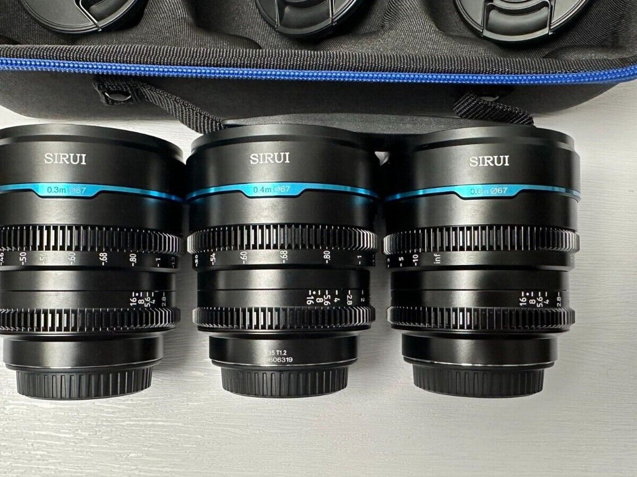 Sirui nightwalker t1.2 s35 cine lens sony e mount set