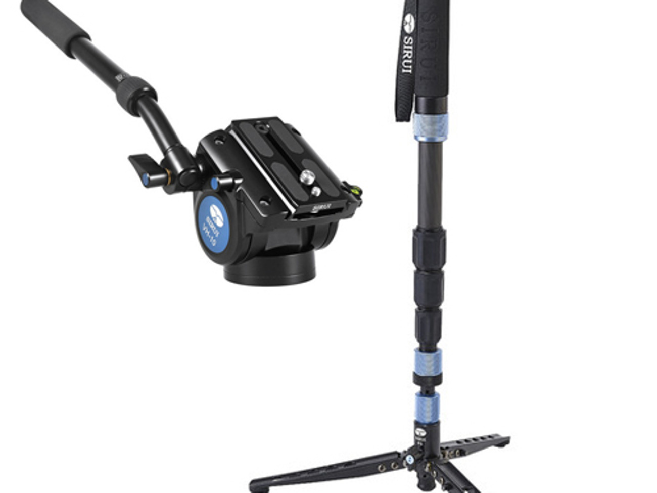 Sirui p-324s carbon fiber monopod with vh-10 fluid video hea