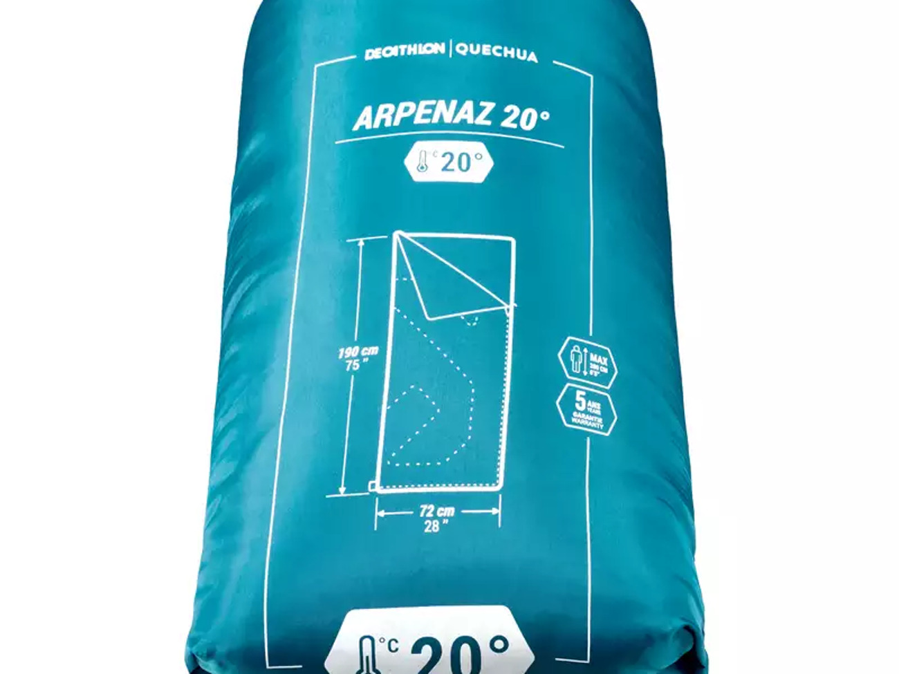 Rent QUECHUA CAMPING SLEEPING BAG ARPENAZ 20° BLUE from