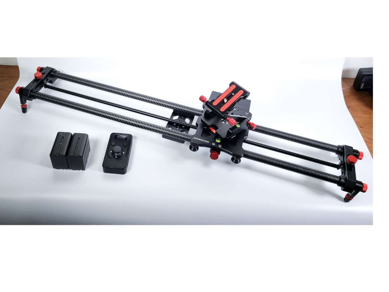 Slider carbon 800 mm - motorized camera slider + z folding plate