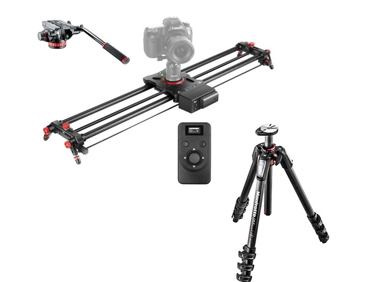 Slider tripod motorized - 800mm manfrotto video head