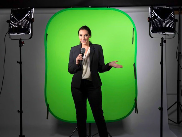 Small green screen 1.8m x 2.1m (5x7ft) collapsible collapsible