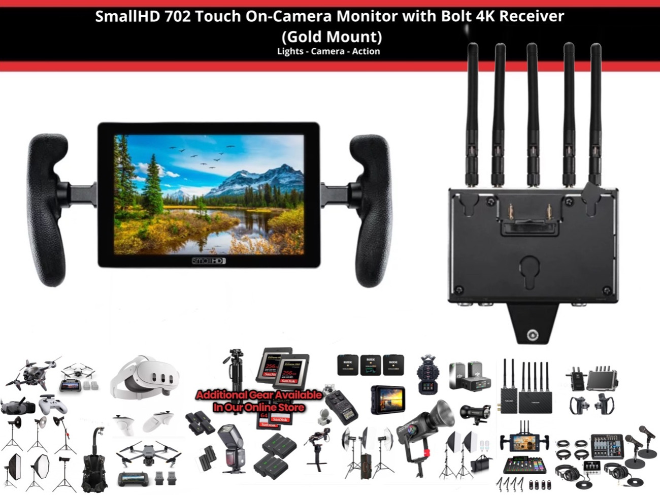Smallhd touch monitor with bolt 4k receiver set