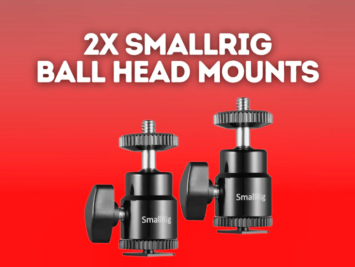 Smallrig ball head mount (2 pack) with cold shoe adapter