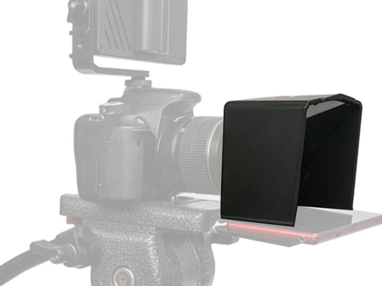 Smart phone teleprompter with lens adapter rings kit 
