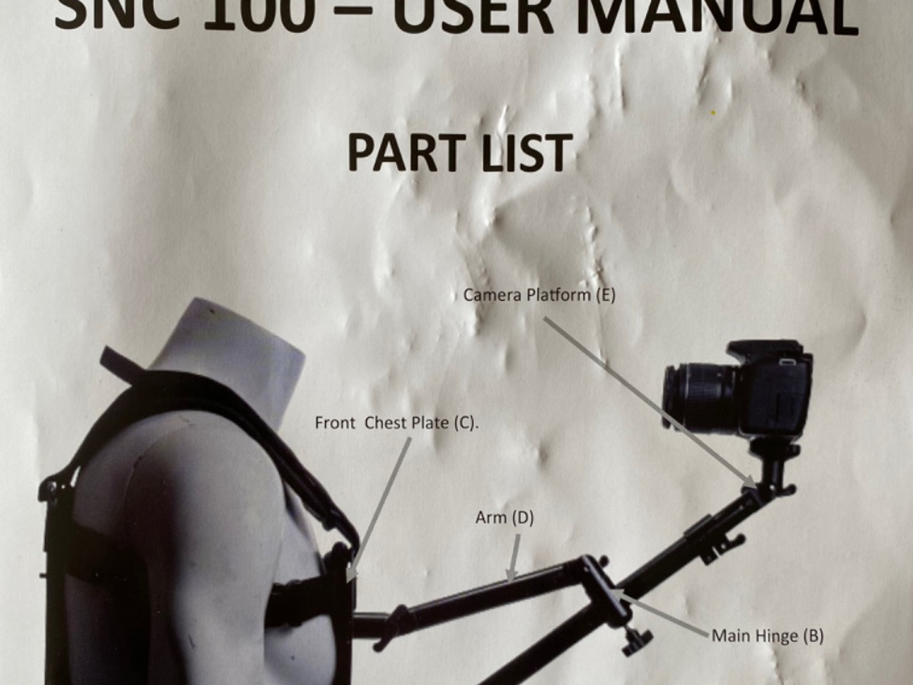 Rent Snorricam POV DSLR Camera Vest 3rd Person Harness Snorri