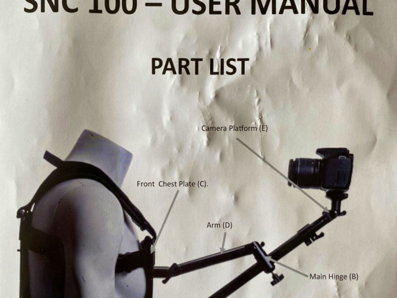 Rent Snorricam POV DSLR Camera Vest 3rd Person Harness Snorri