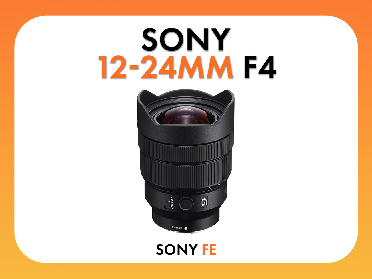 Sony fe 12-24 e mount ultra wide angle zoom lens