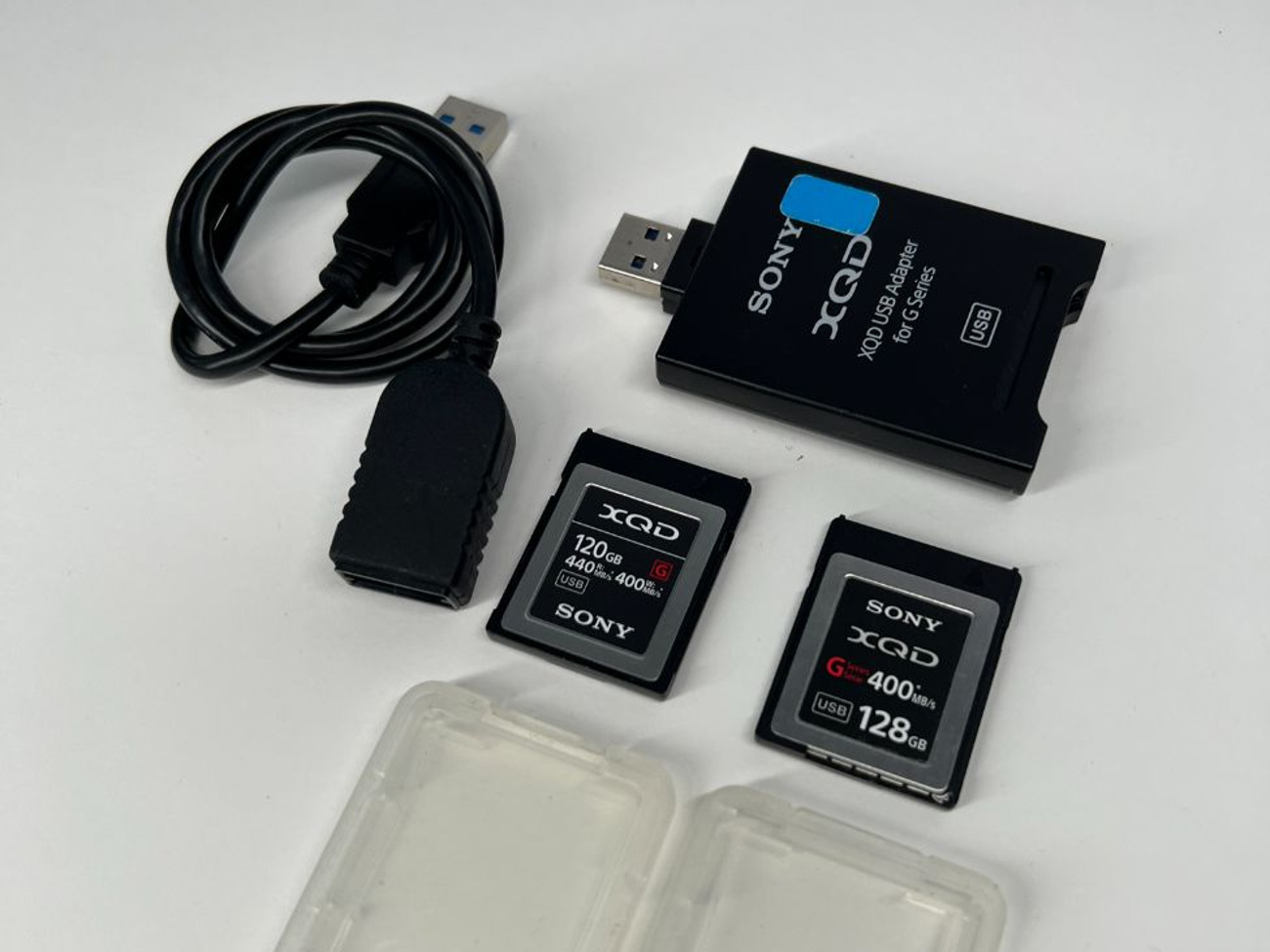 Sony 128gb xqd 120gb + card reader camera usb
