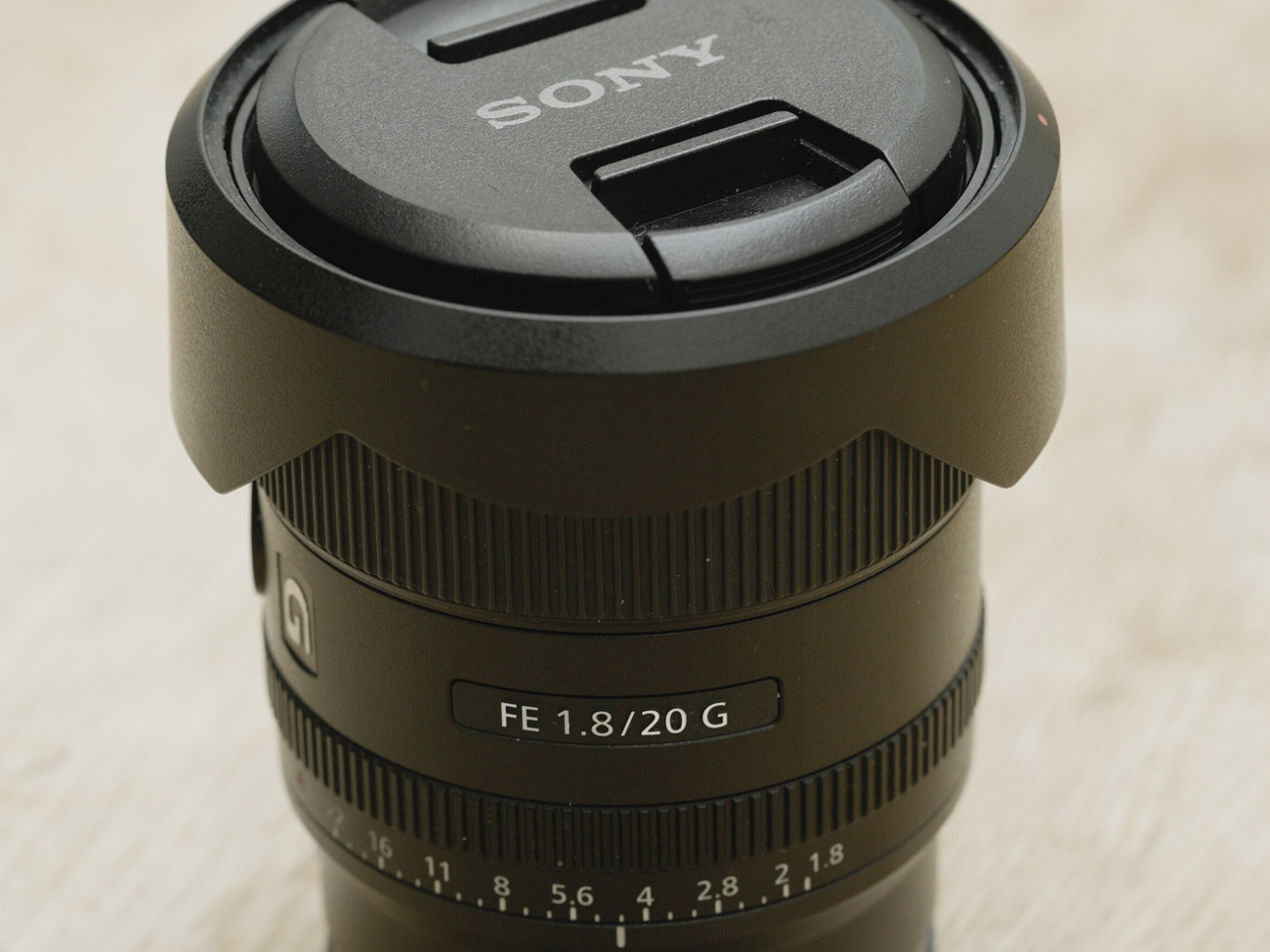 Sony 20mm 1.8 g prime lens