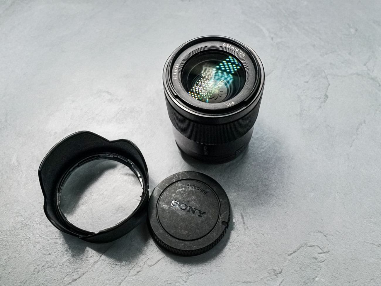 Sony 35mm f1.8 lens + 77 mm variable nd filter