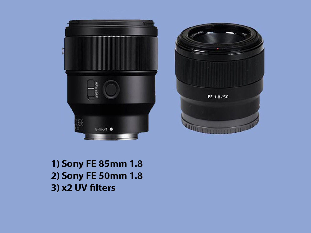 Sony 85mm 1.8 and sony 50mm 1.8