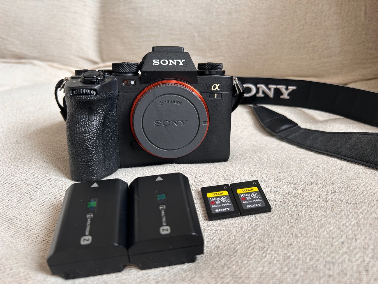 Sony a1 + x2 batteries + 2x 160gb cards