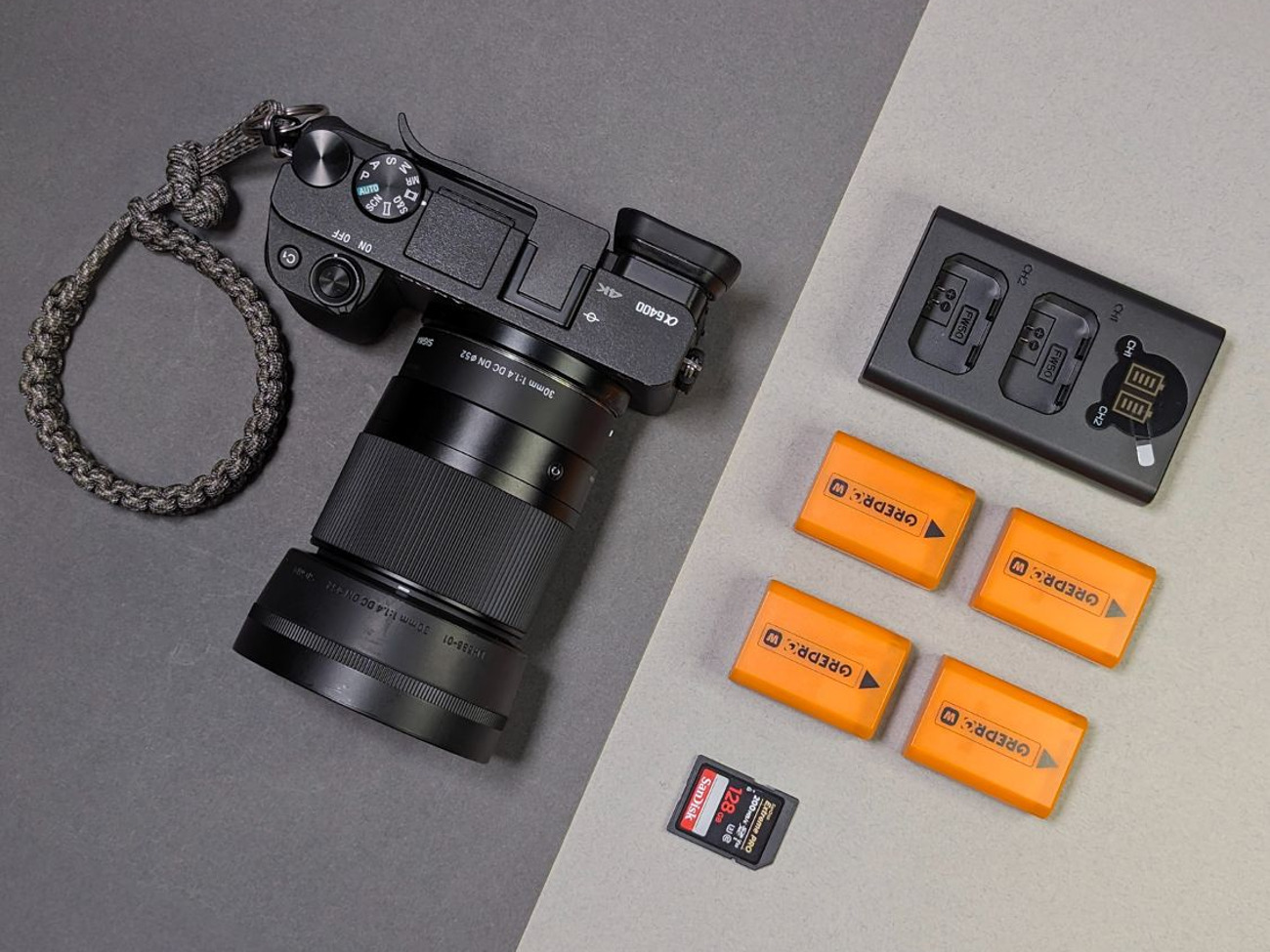 Rent Sony A6400 + Sigma 30mm F1.4 + 4 Batts (Express Package) from