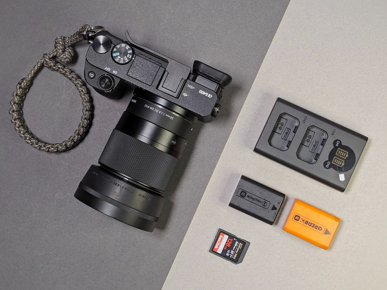 Rent Sony A6400 + Sigma 30mm F1.4 Lens + 2 Batts (Basic PLUS) from