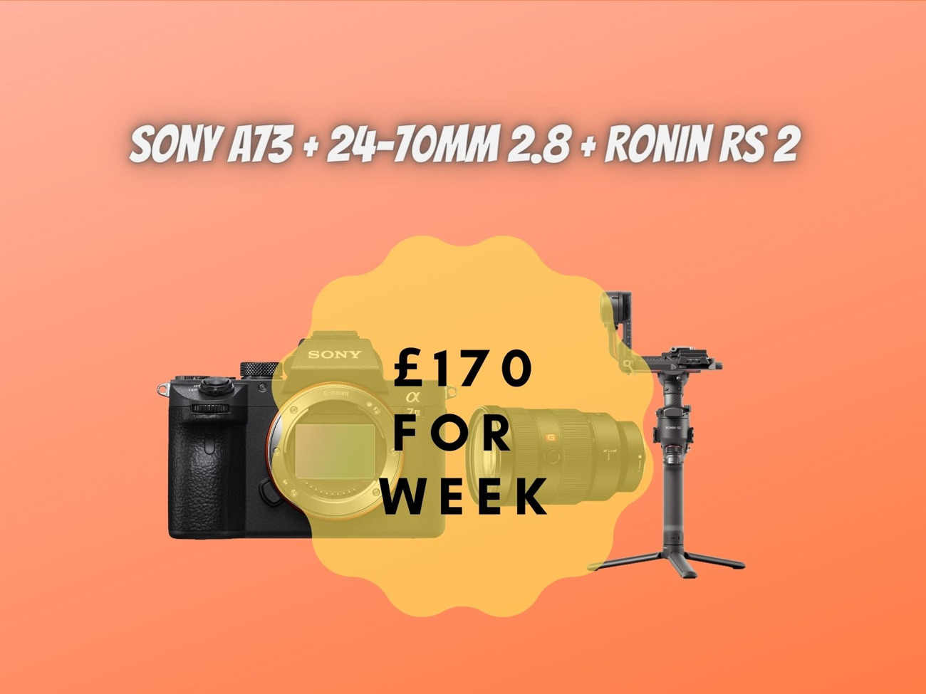 Sony a7iii a73 + dji ronins rs2 + 24-70 mm 2.8 g lens