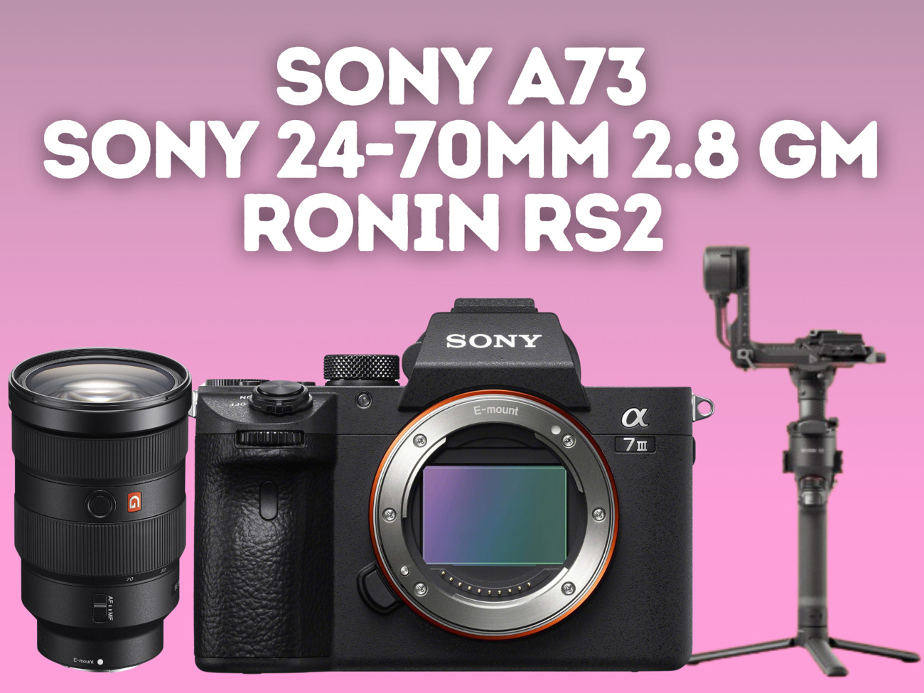 Sony a7iii a73 + dji ronins rs2 + 24-70mm 2.8 g lens