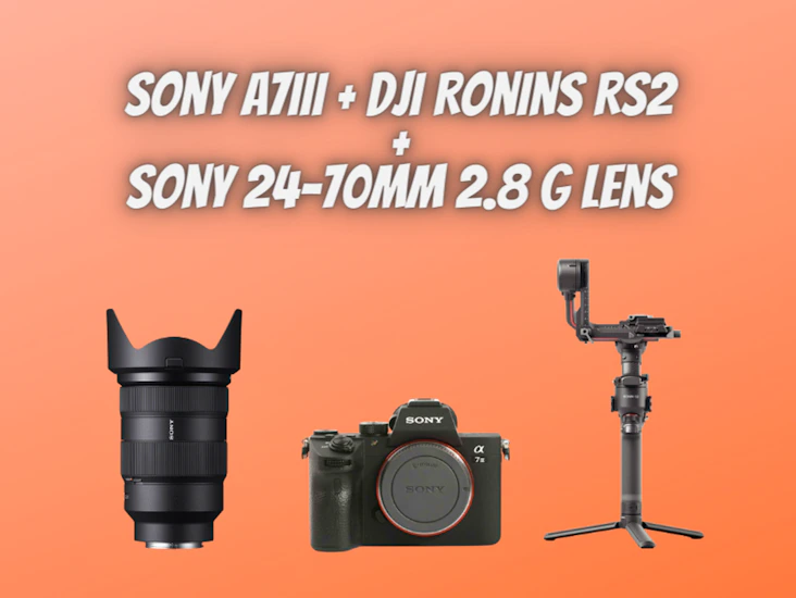 Sony a7iii a73 + dji ronins rs2 + 24-70mm 2.8 g lens