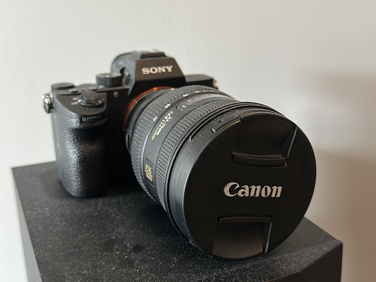 Sony a7iii with sigma ex 24-70 & canon ef - e mount