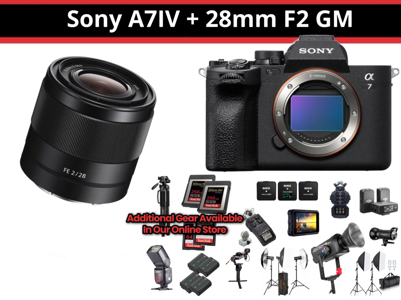 Rent Sony A7IV 28mm F2 GM from Mirrorless Rentals L, London