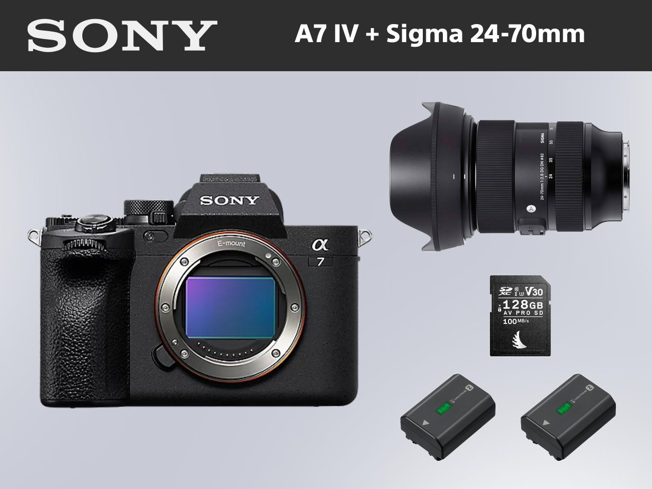 Sony a7iv + sigma fe 24-70mm f2.8 bundle