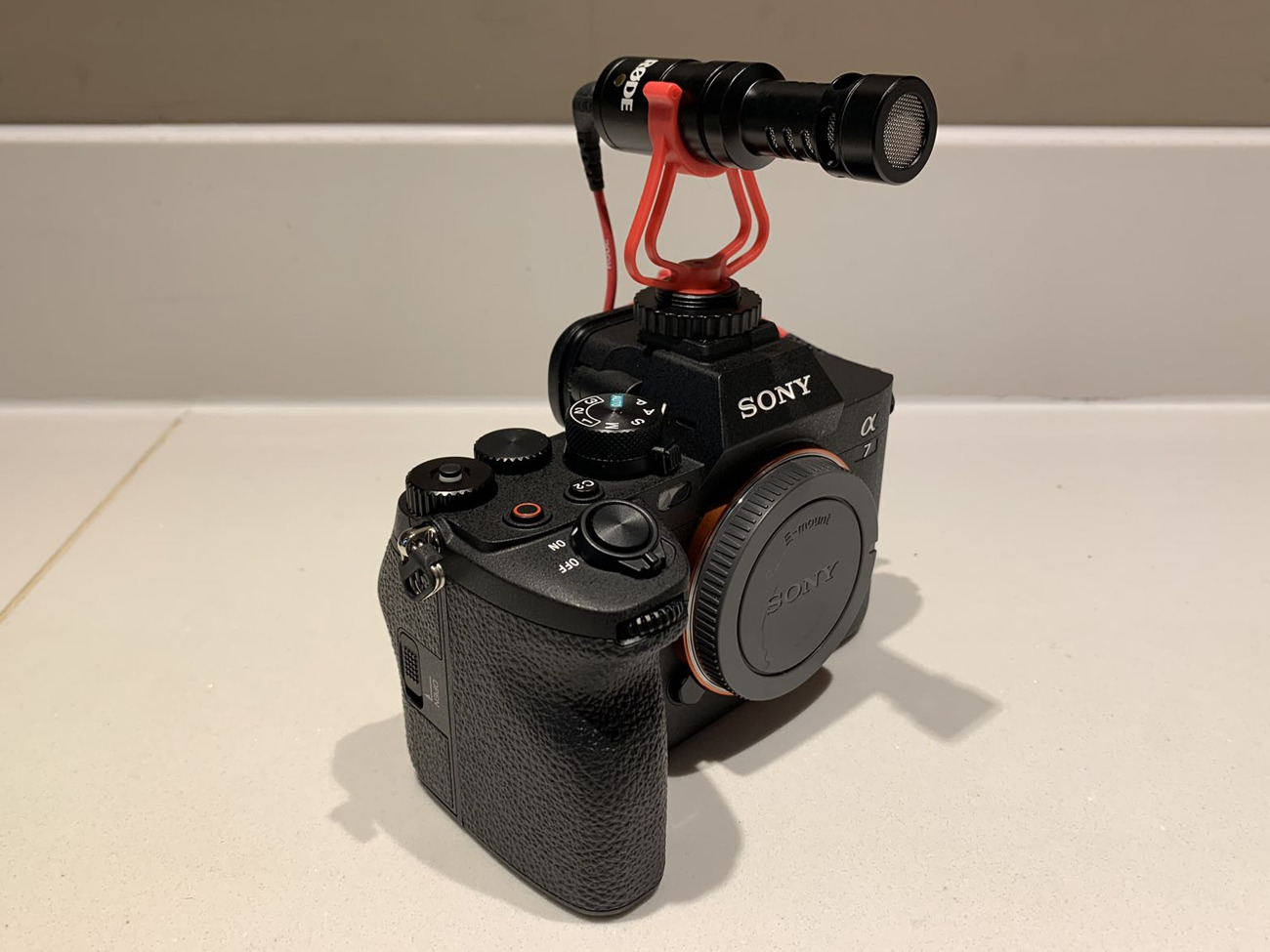 Sony a7iv a74 camera 256gb sd card with rode videomicro