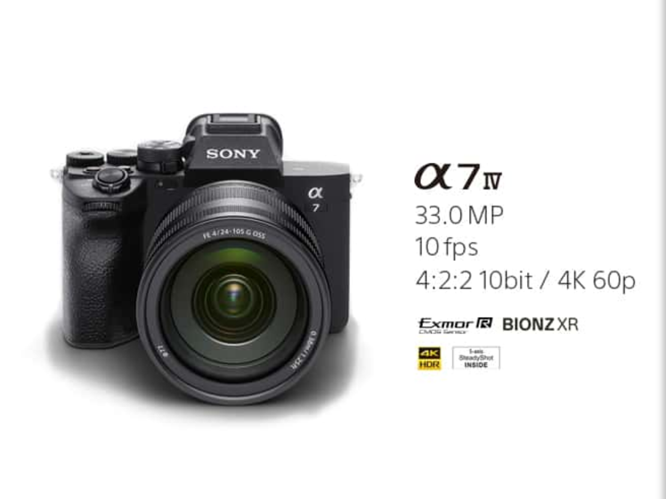Sony a7iv camera with 28-135mm f4 power zoom cine lens 