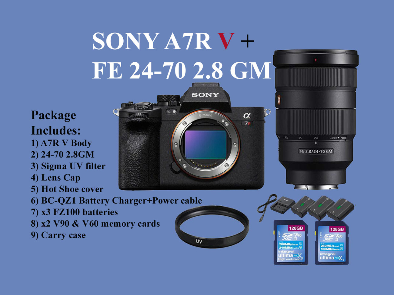 Sony a7r v , a7r 5 , a7rv, a7r5 + fe 24-70mm 2.8 g master lens
