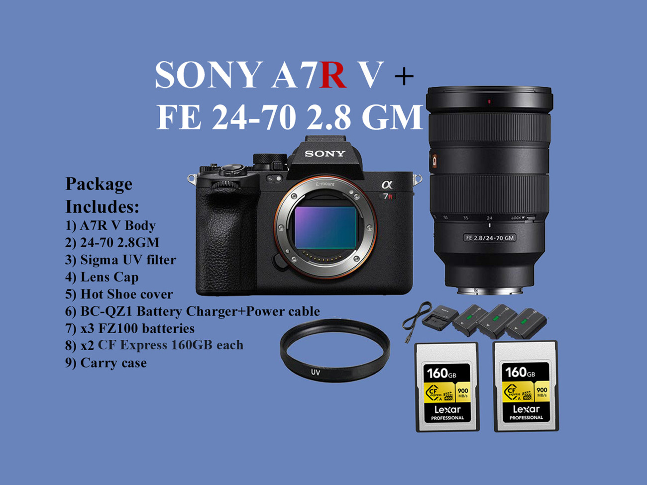Sony a7r v , a7r 5 , a7rv + fe 24-70mm 2.8 g master lens
