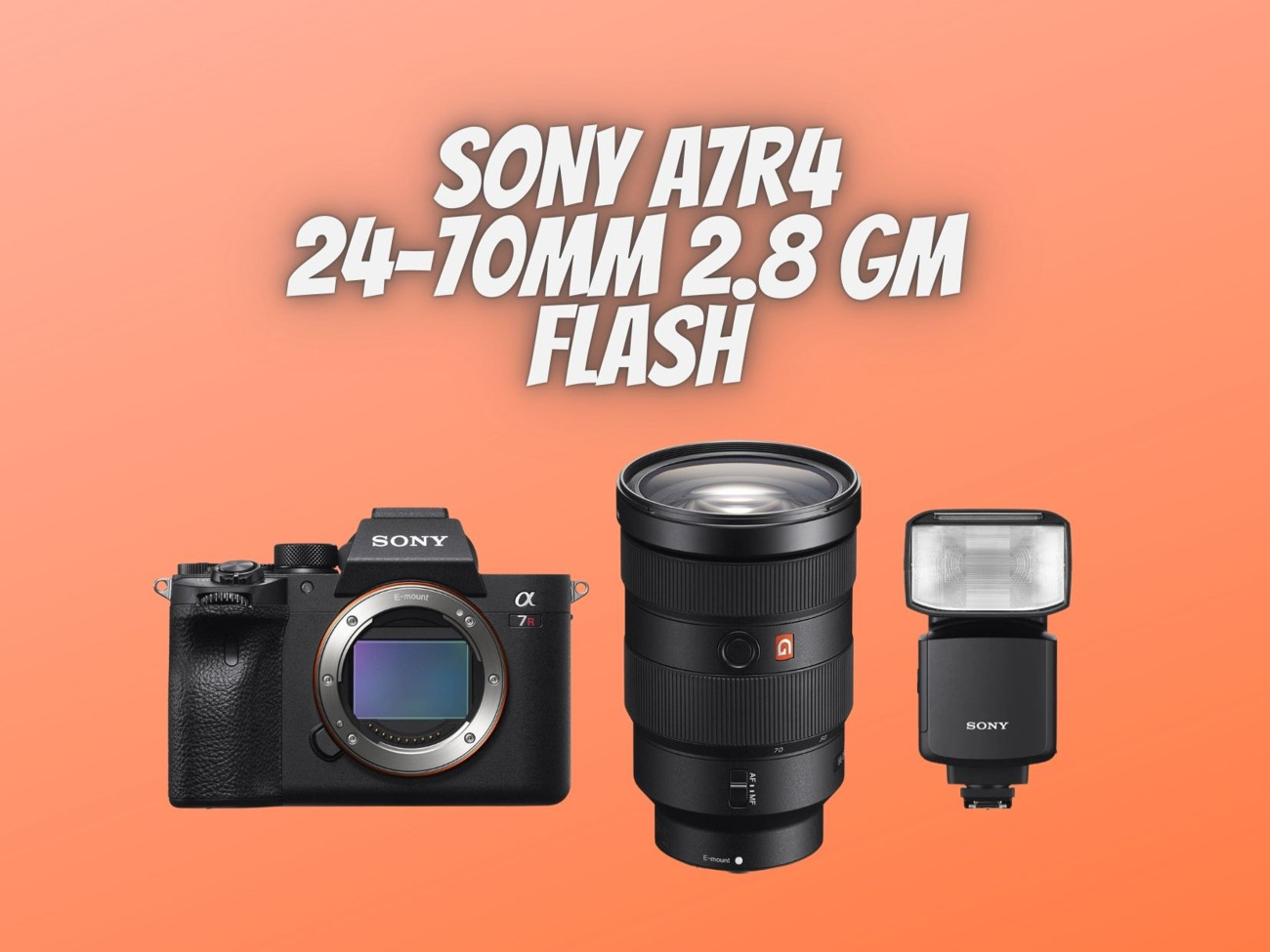 Sony a7r4 iv + sony 24-70mm 2.8 + sony flash 24-70 mm