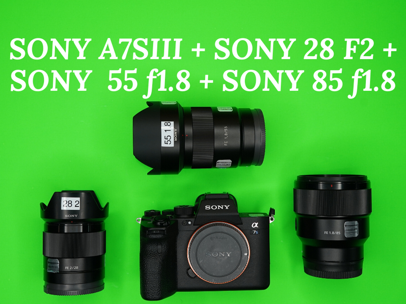 Sony a7s iii + sony 28 f2 + sony 55 f1.8 + sony 85 f1.8 a7s3 a7s