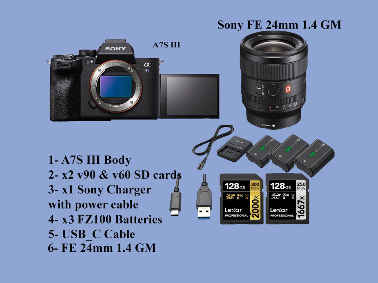 Sony a7s iii , sony a7siii sony a7s 3 + sony 24mm 1.4gm lens