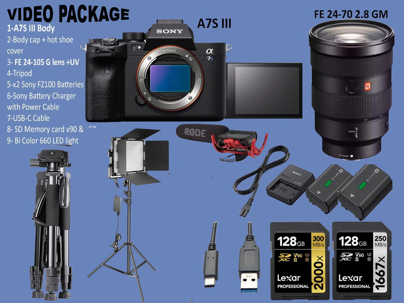 Sony a7s iii with fe 24-70 2.8 g master video bundle
