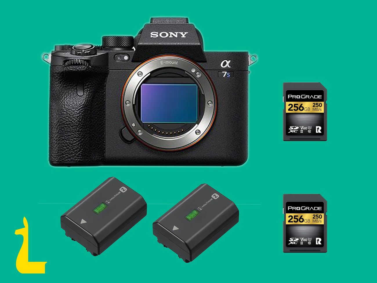 Sony a7s iii video camera + cards, batteries and cage