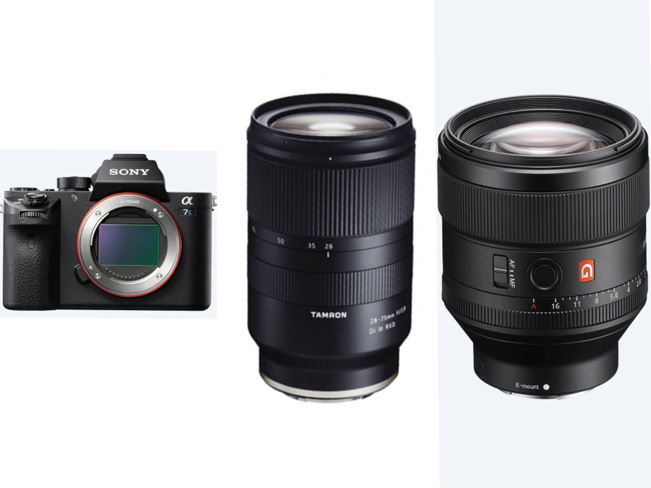 Sony a7sii kit 28-75mm and 85mm