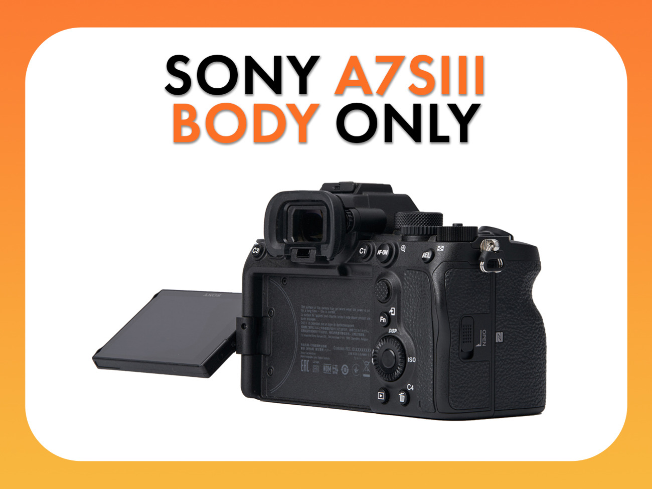 Sony a7siii camera body (fx3 equivalent)