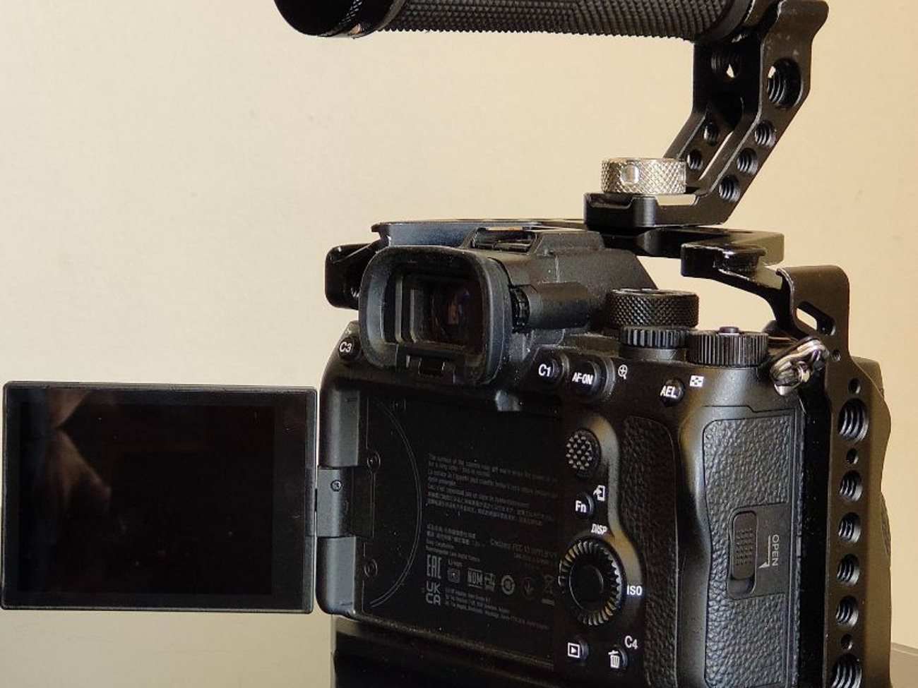 Sony a7siii camera body with cage and handle