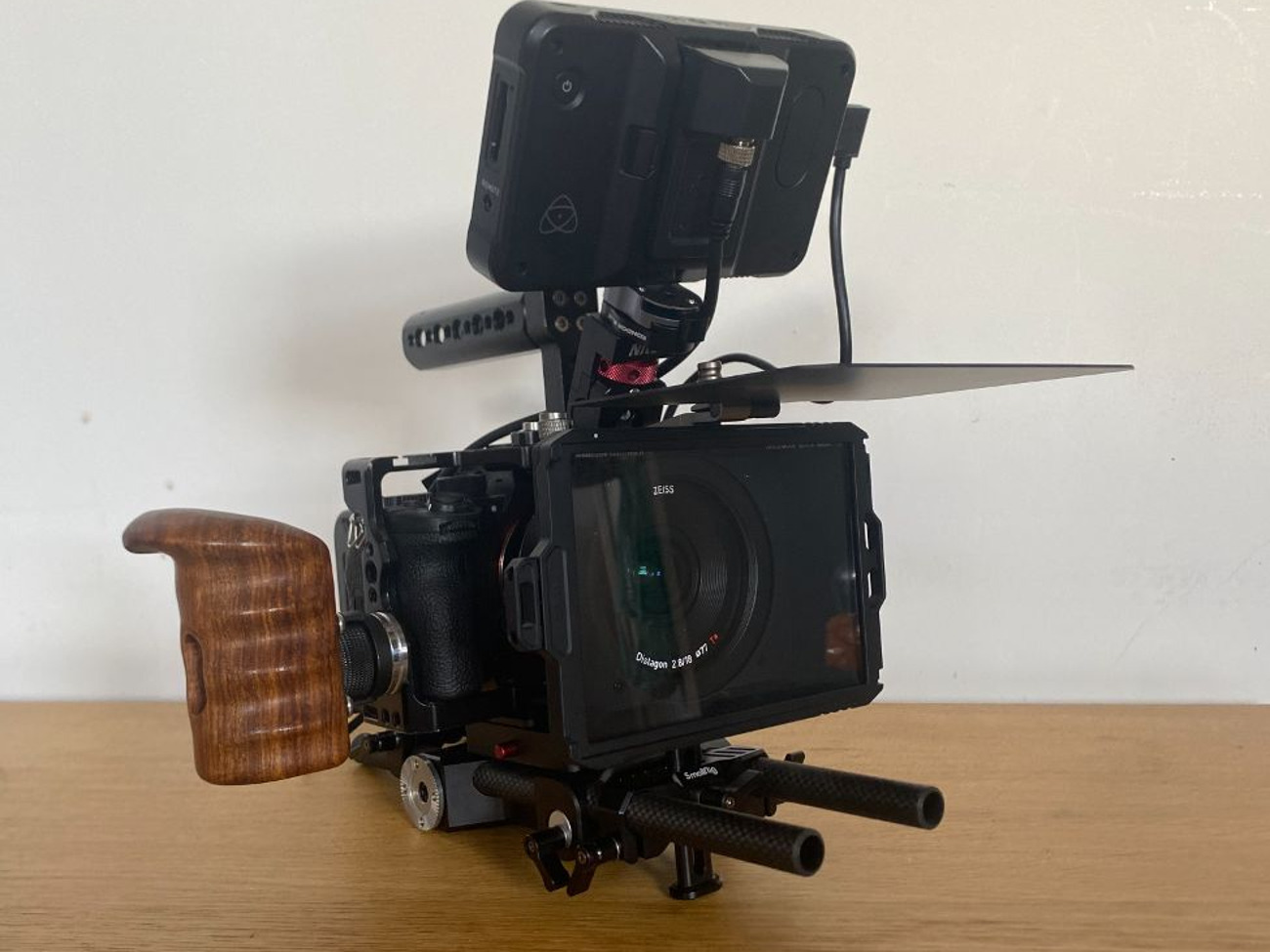 Sony a7siii cinema rig with hollywood black magic 1/2 filter