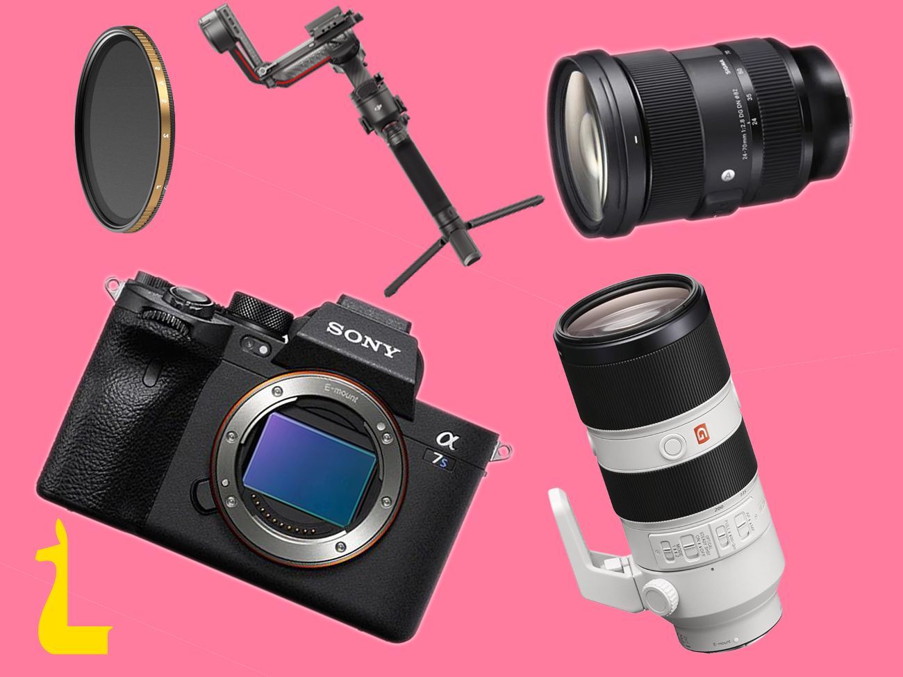 Sony a7siii, sony 70-200mm, sigma 24-70mm, dji rs3 bundle
