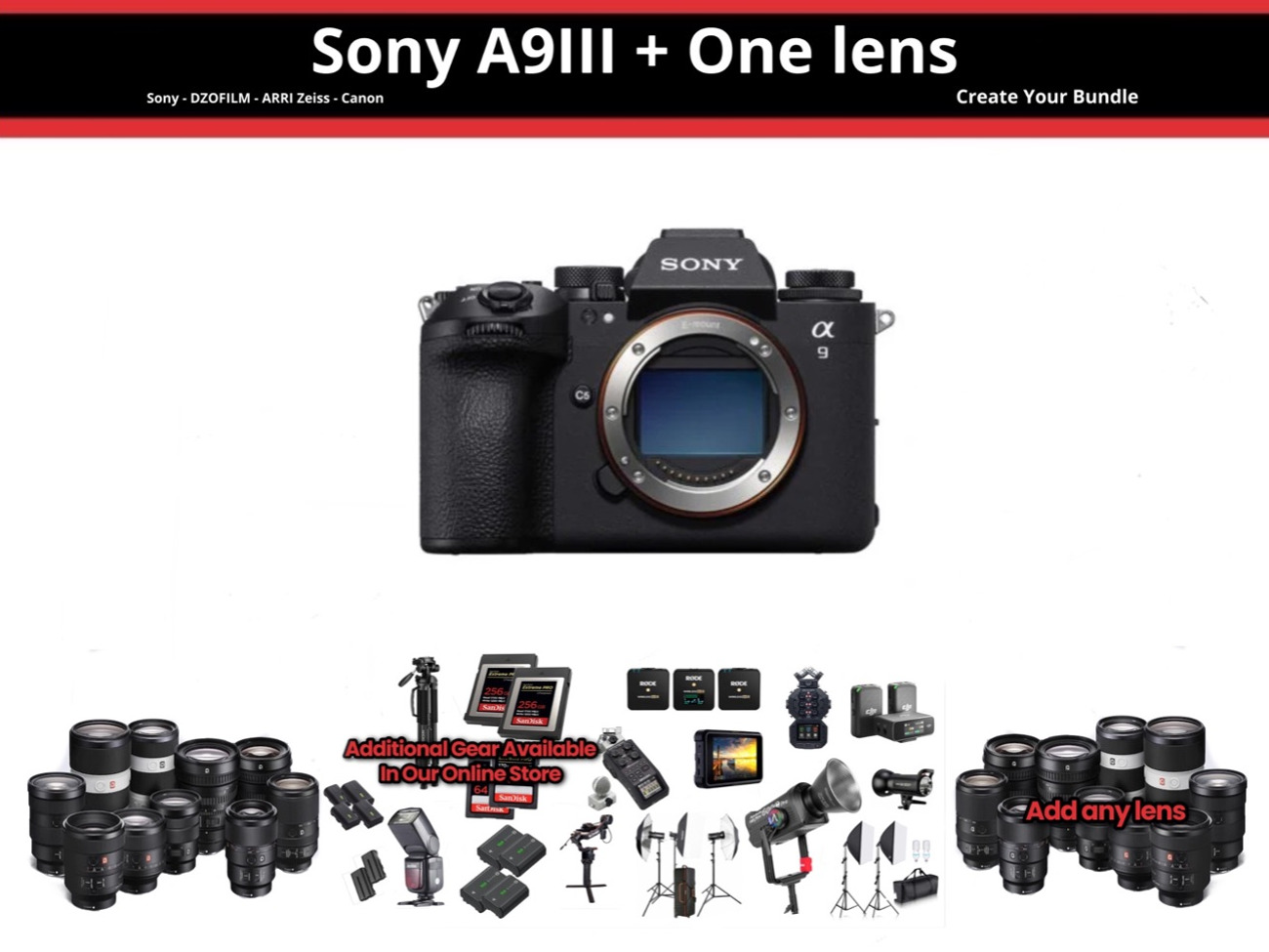 Rent Sony A9III One lens from Mirrorless Rentals L, Canning Town