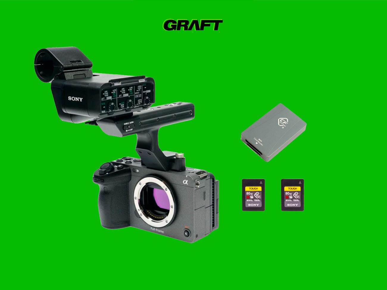 Sony cine line fx3 + top handle + cf express memory bundle