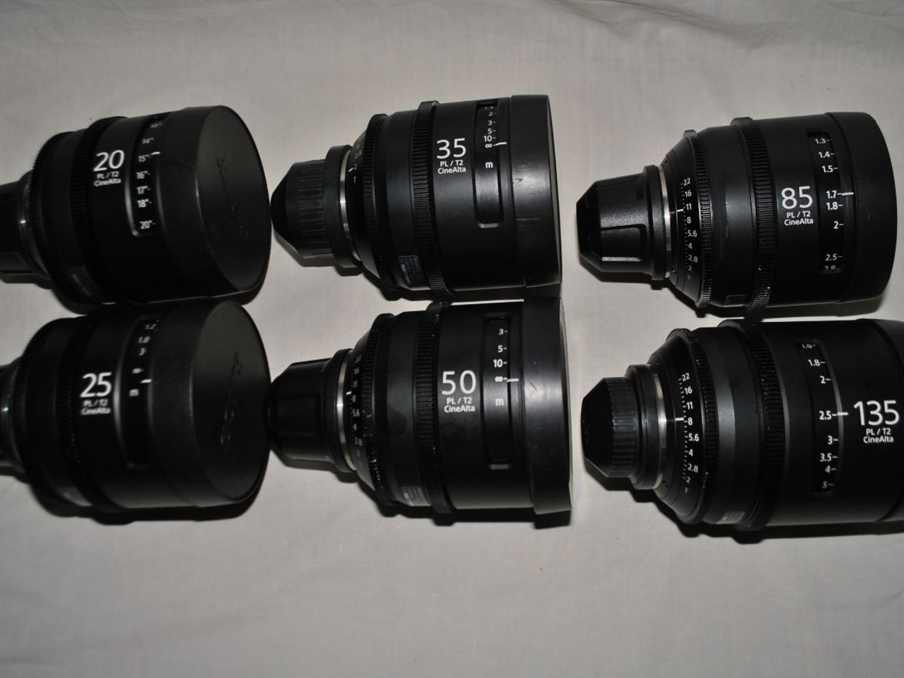 Rent Sony Cinealta PL mount Prime Lenses: 20, 25, 35, 50, 85, 135