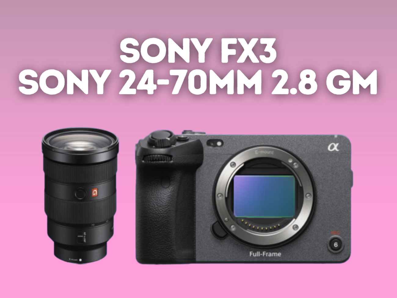 Sony fx3 + 24-70mm 2.8 gm lens 24-70 mm - 320 gb