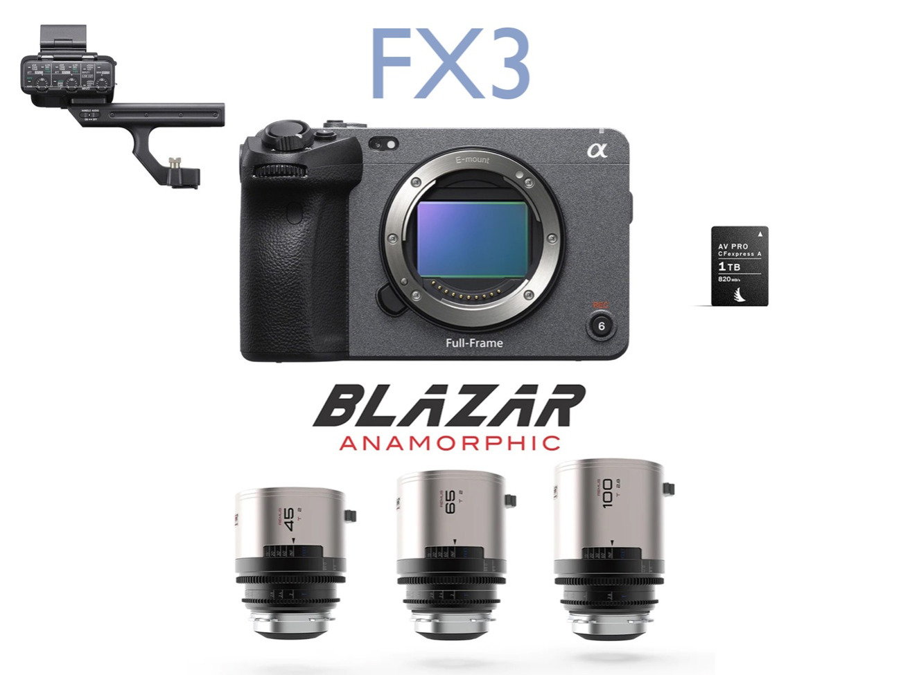 Sony fx3 / blazar remus anamorphic lenses 1.5x t2 custom