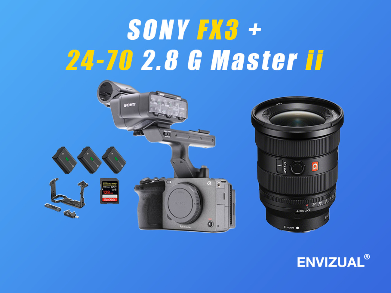 Sony fx3 cine camera + 24-70 mm 2.8 gm ii lens