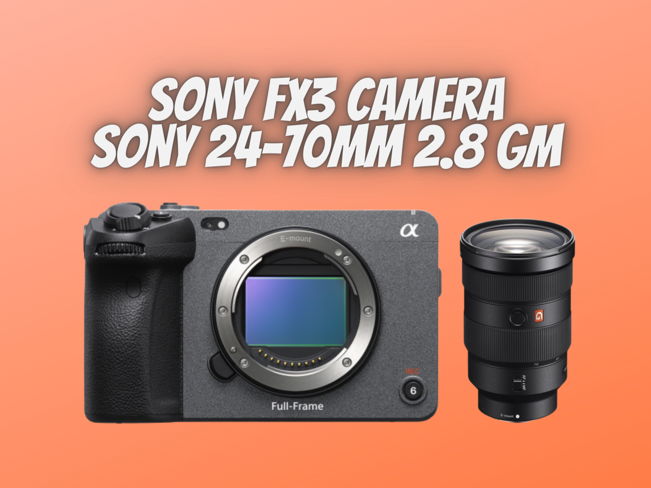 Sony fx3 cinema camera + 24-70mm 2.8 gm lens 24-70 mm 