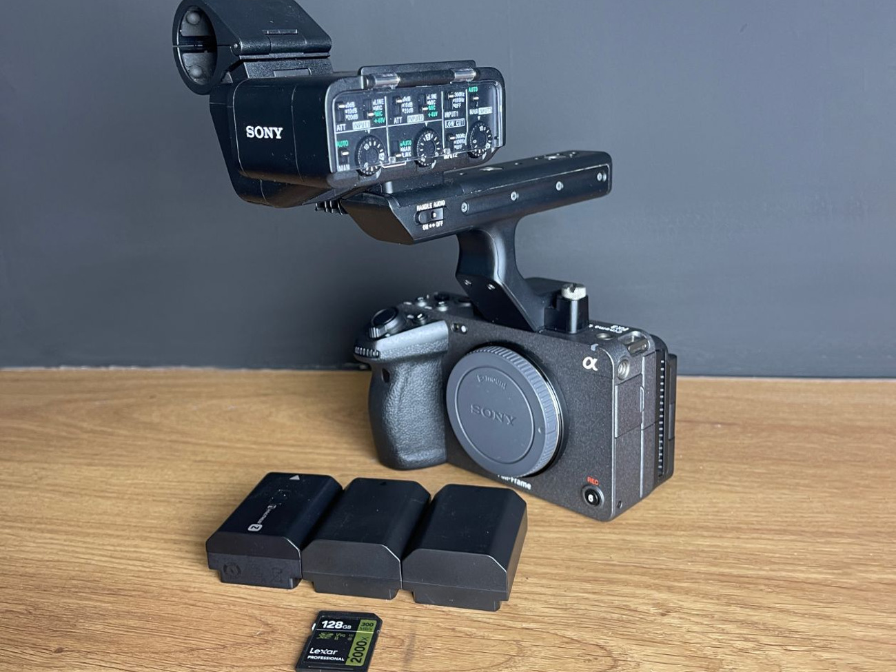 Sony fx3 cinema line camera with xlr handle 