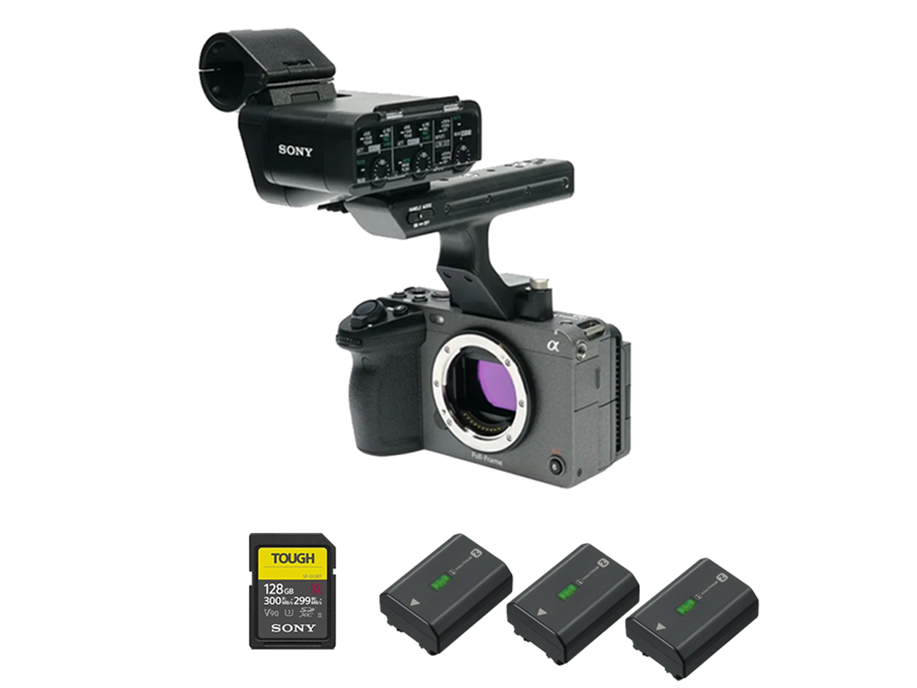 Sony fx3 cinema line camera with xlr handle