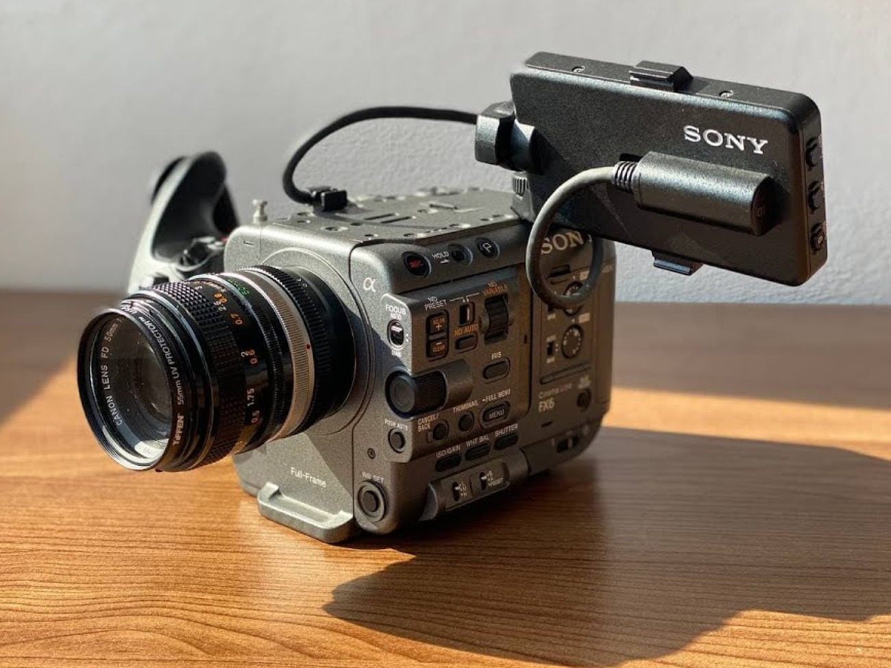 Sony fx6 camera + cinema lens kit | 3x canon fd cine k35 lenses | tilta follow