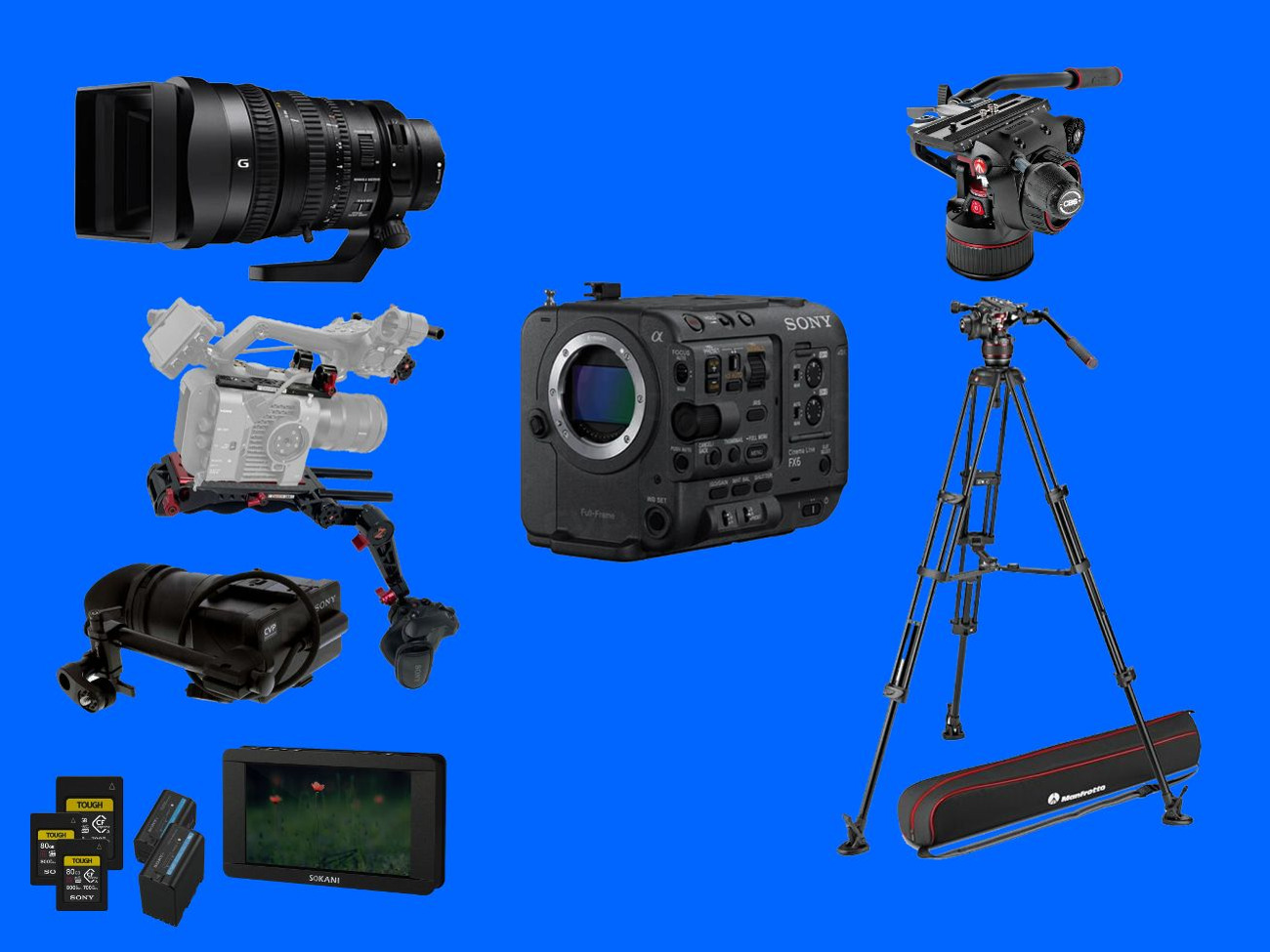 Sony fx6 cine camera_servo lens 28-135 f4 g_zacuto_full kit